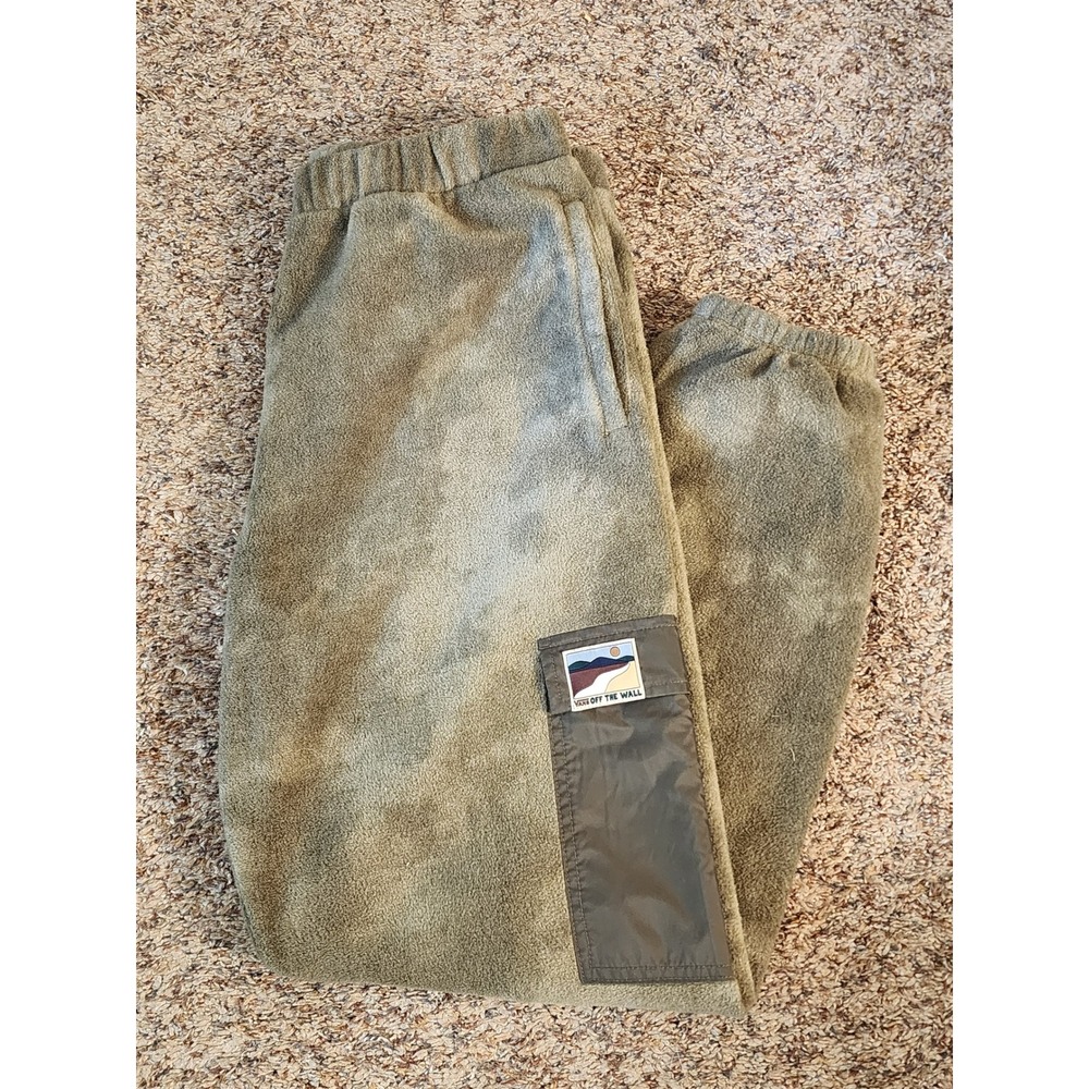 Vans Off The Wall Fleece Tie Dye Jogger Pants Olive Green Cargo Size M